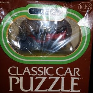 Vintage Fiat Classic Car Puzzle Style Model Decor